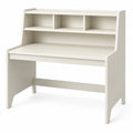 Bureau avec étagères 100 x 55 x 105 cm en panneaux de bois blanc style moderne fonction rangement
