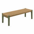 Banc 120 x 40 x 45 cm en fibres tressées naturel et métal vert olive style contemporain
