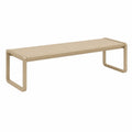 Banc 120 x 40 x 45 cm en aluminium beige pour extérieur contemporain